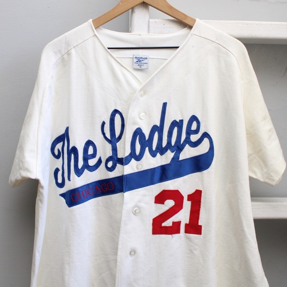 White and Blue Baseball Shirt - Picture 3 of 6